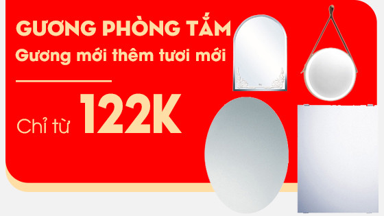 Gương soi phòng tắm đa dạng mẫu mã