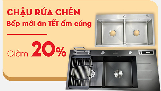 Chậu rửa chén inox cao cấp Hita giảm 20%