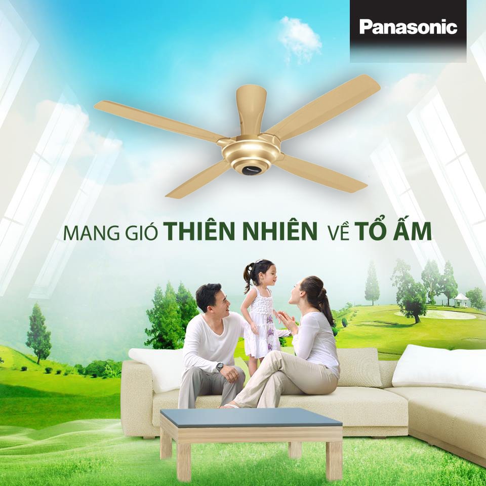 Quạt trần 4 cánh điều khiển từ xa Panasonic F-56MPG