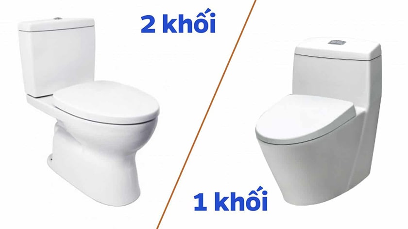 Bồn cầu bệt 1 khối và 2 khối