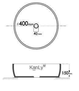 Chậu lavabo đặt bàn Kanly sứ hoa văn SU015