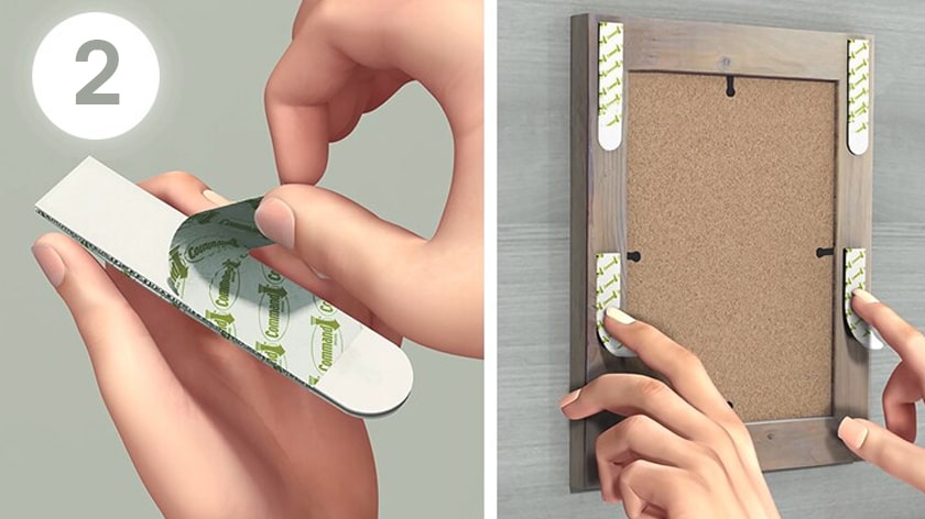 Bóc và dán miếng dán lên khung tranh