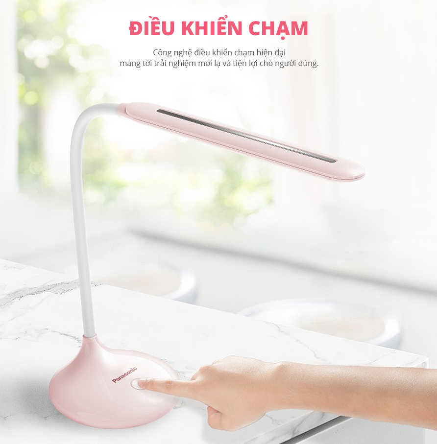 Đèn bàn LED Panasonic HH-LT0220P19 điều khiển chạm hiện đại