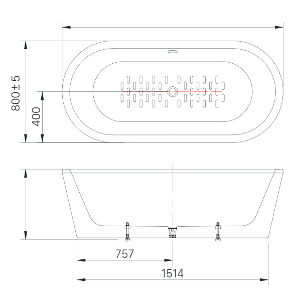 Bồn tắm đặt sàn Inax BF-1757V