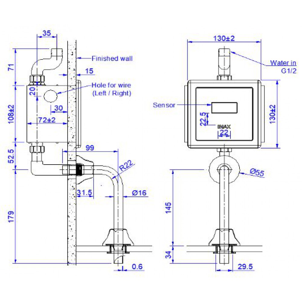 Van xả bồn tiểu Inax OKUV-30SM (OKUV30SM)