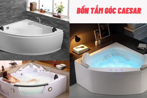  Bồn tắm góc Caesar sở hữu sự đa dạng về kiểu dáng, thiết kế và tính năng