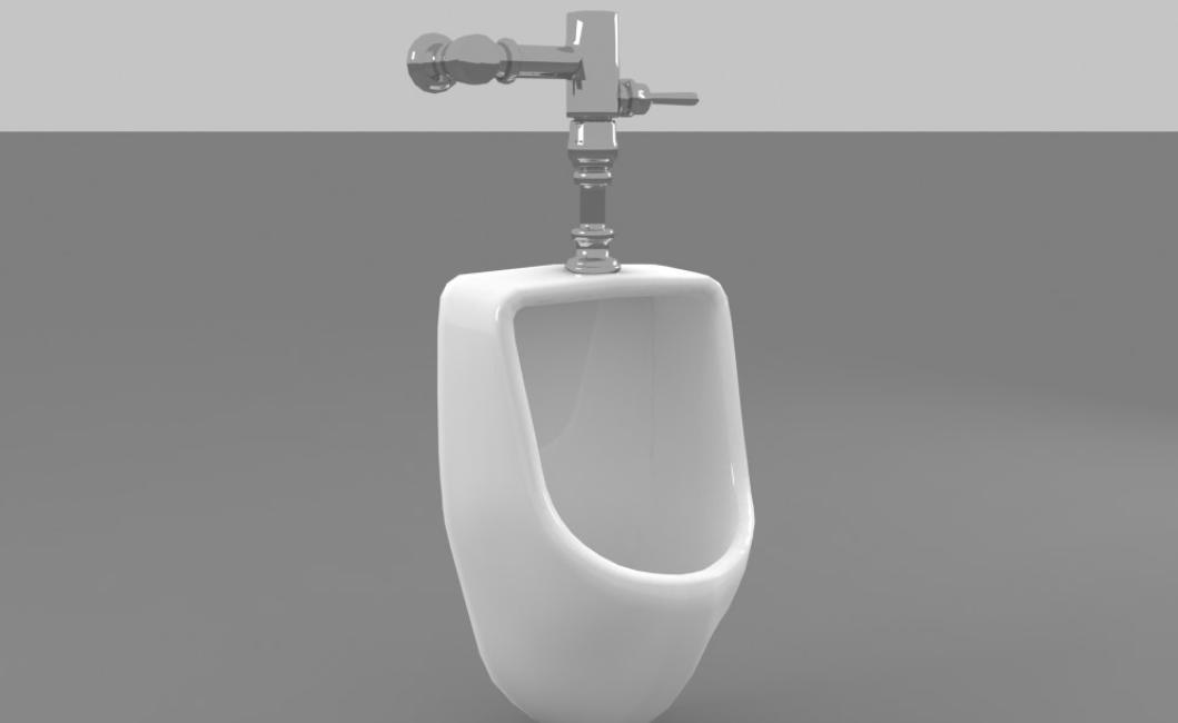 Bản vẽ 3d max bồn tiểu nam