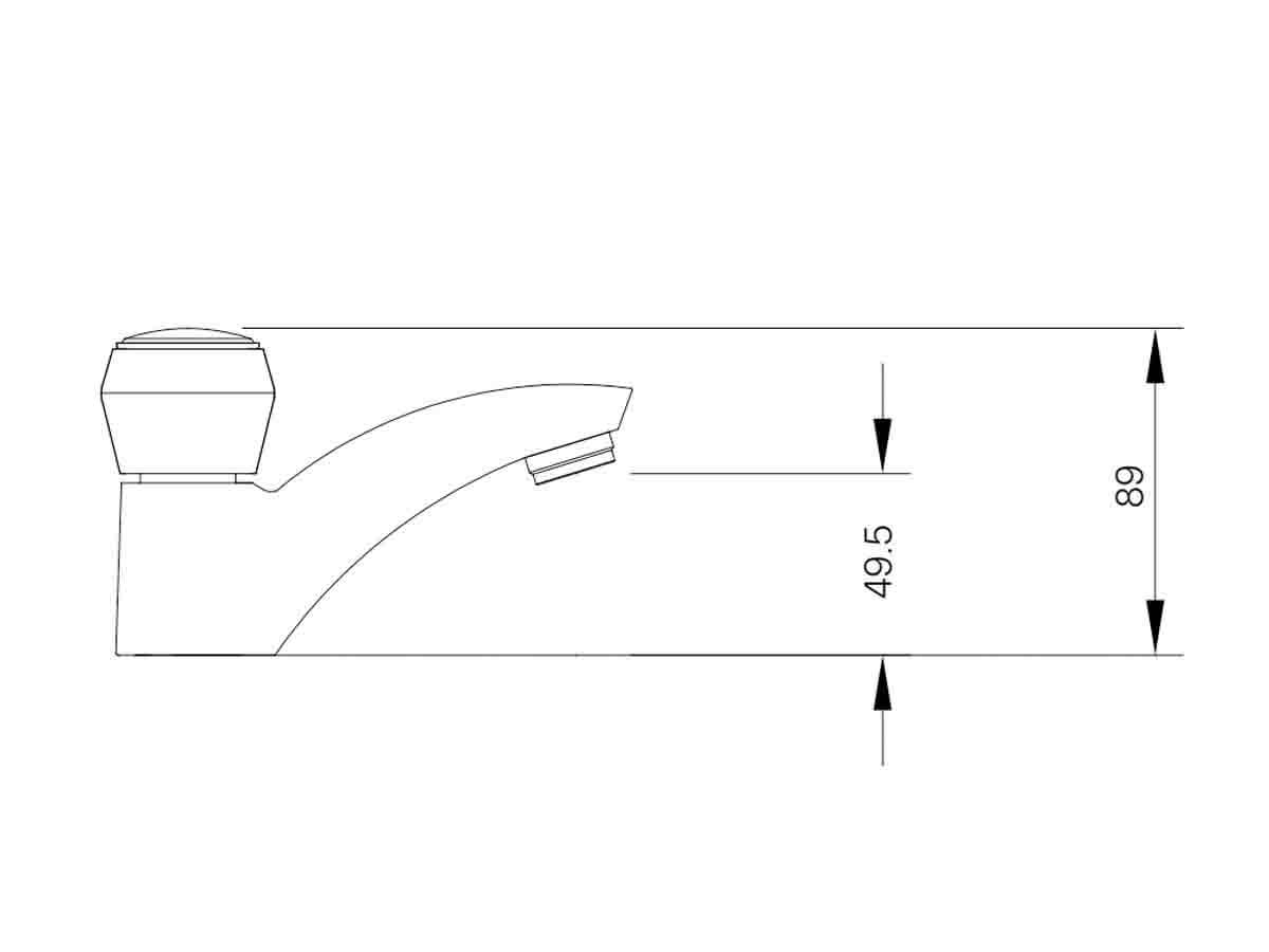 Bản vẽ kỹ thuật của vòi chậu INAX LFV-12AP