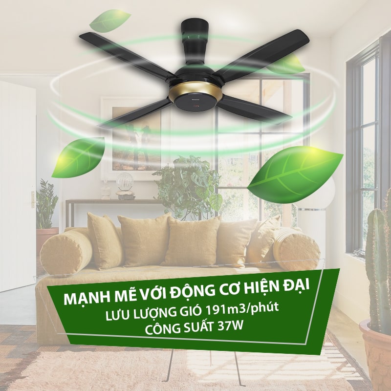 Quạt trần Panasonic 4 cánh điều khiển từ xa F-56XPG
