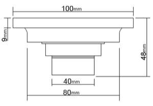 Phễu thoát sàn bằng đồng 10x10cm Kanly GCP01
