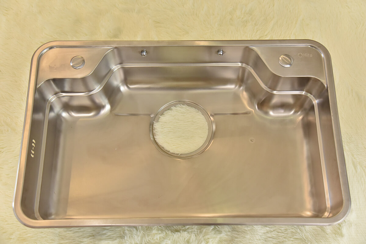 Chậu rửa chén 1 hố kèm bộ khay rổ HITA HDXLG8050T-FULL 80x50cm