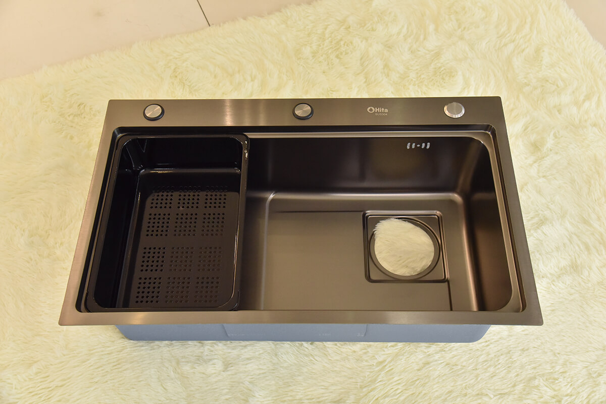 Chậu rửa chén 1 hố kèm khay HITA HDS7546D 75x46cm