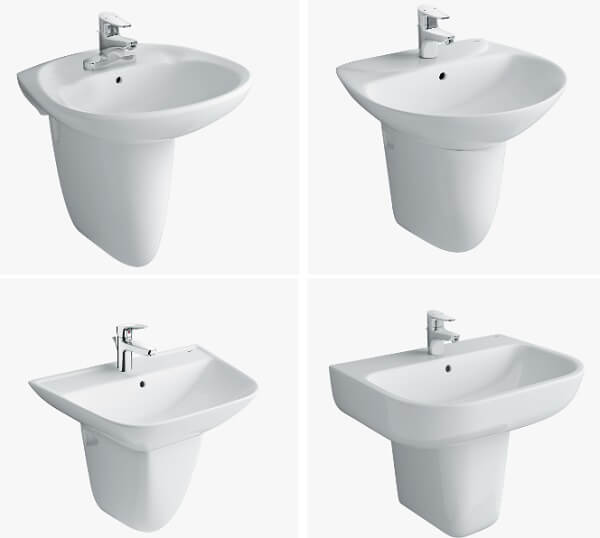 Chọn theo kiểu dáng chậu rửa mặt treo tường inax