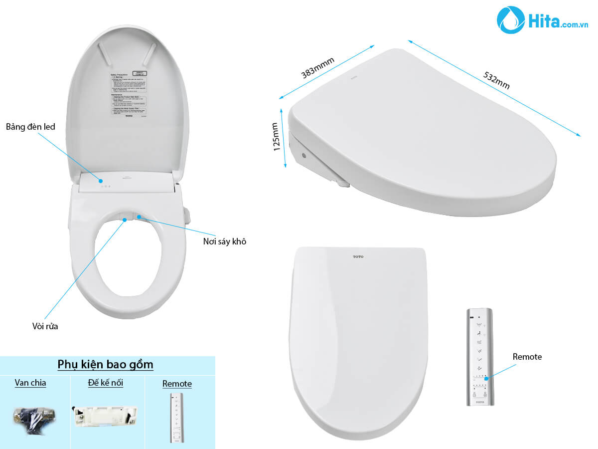 Nắp rửa điện tử Washlet TOTO TCF4911Z
