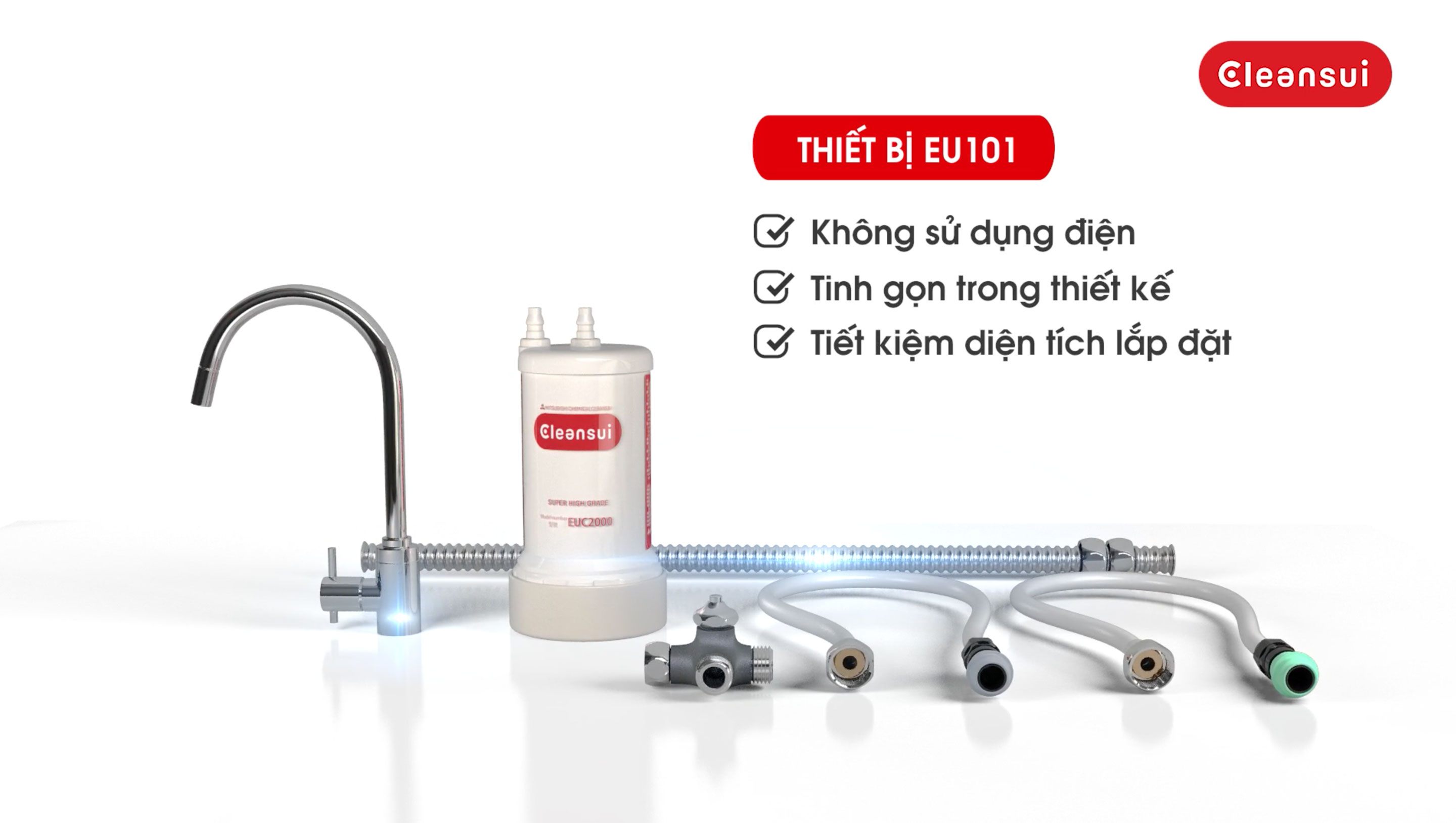 Thiết bị lọc nước dưới bồn rửa Mitsubishi Cleansui EU101