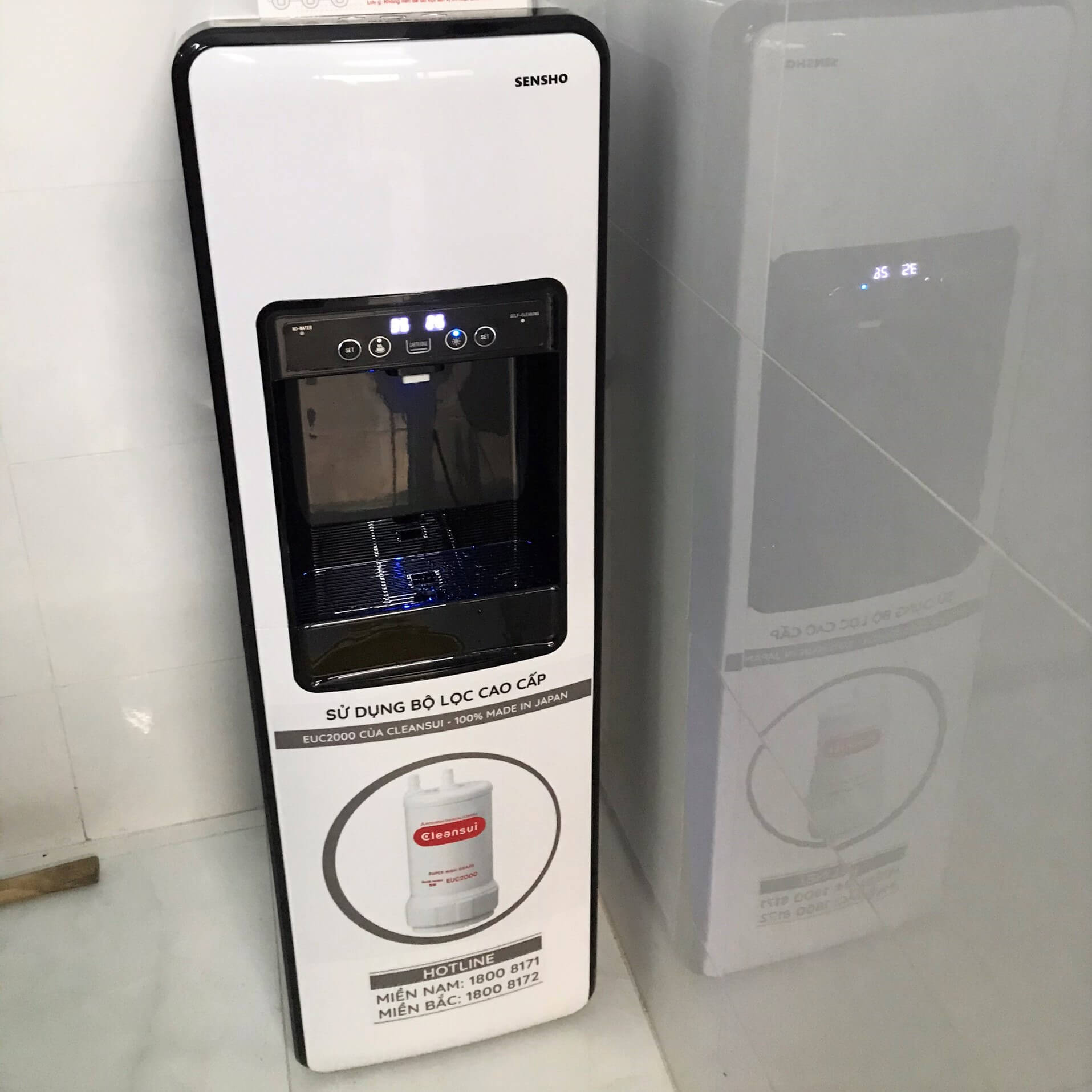 hình ảnh thực tế máy lọc nước nóng lạnh cleansui sensho