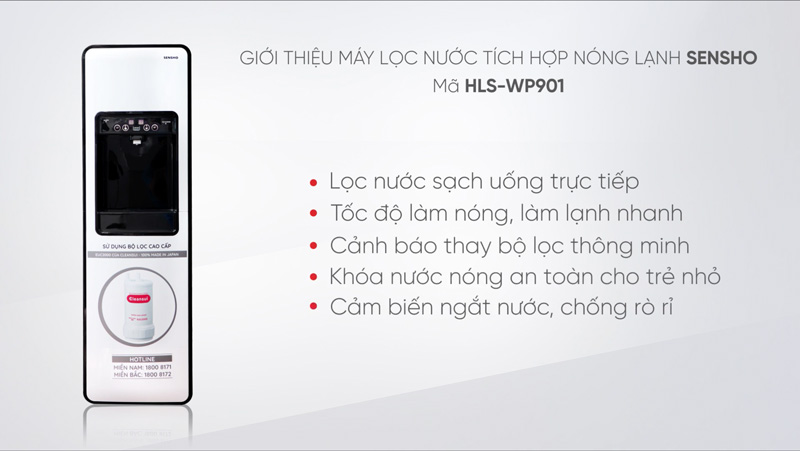 Máy lọc nước nóng lạnh Cleansui Sensho