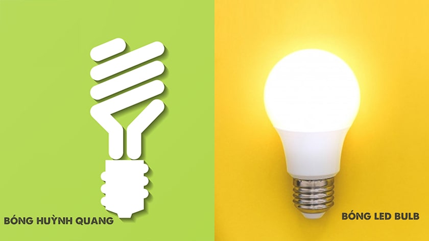 Đèn Led và đèn huỳnh quang loại bóng đèn nào tiết kiệm nhất?
