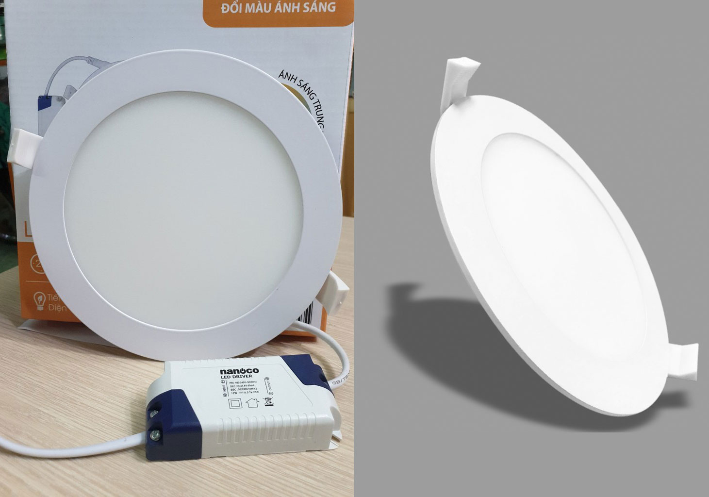 Đèn LED âm trần Nanoco siêu mỏng