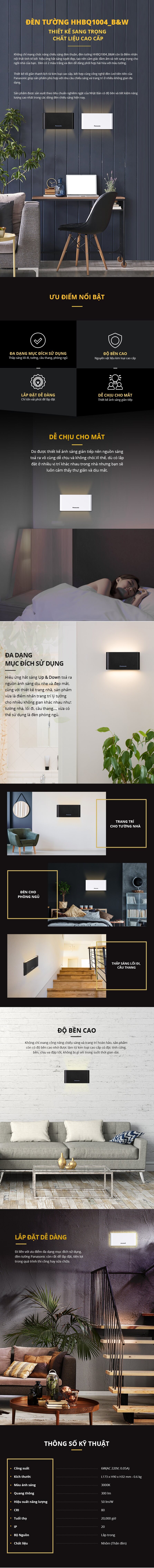 đèn led trang trí panasonic hhbq1004b88