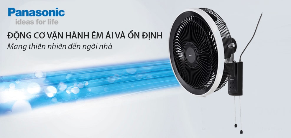 Quạt treo tường Panasonic F-50YUZ động cơ vận hành êm ái và ổn định