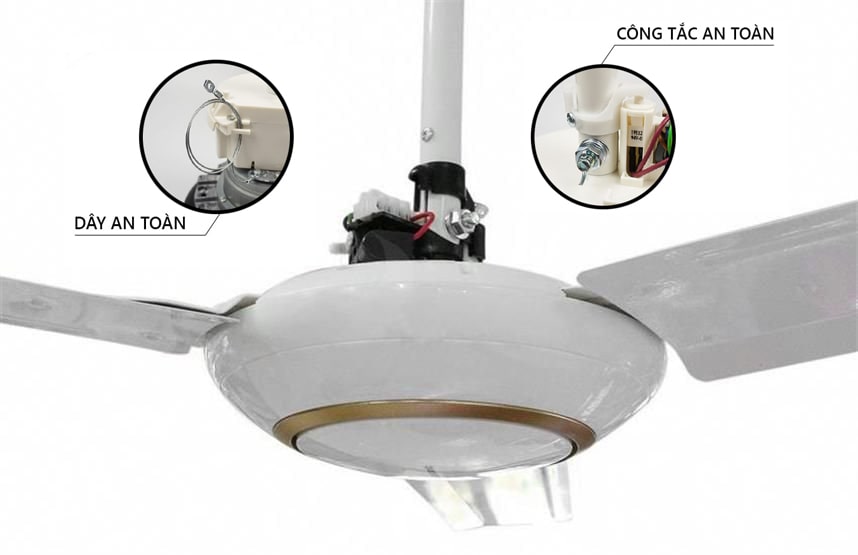 Quạt trần 3 cánh Panasonic F-60MZ2 tích hợp tính năng an toàn
