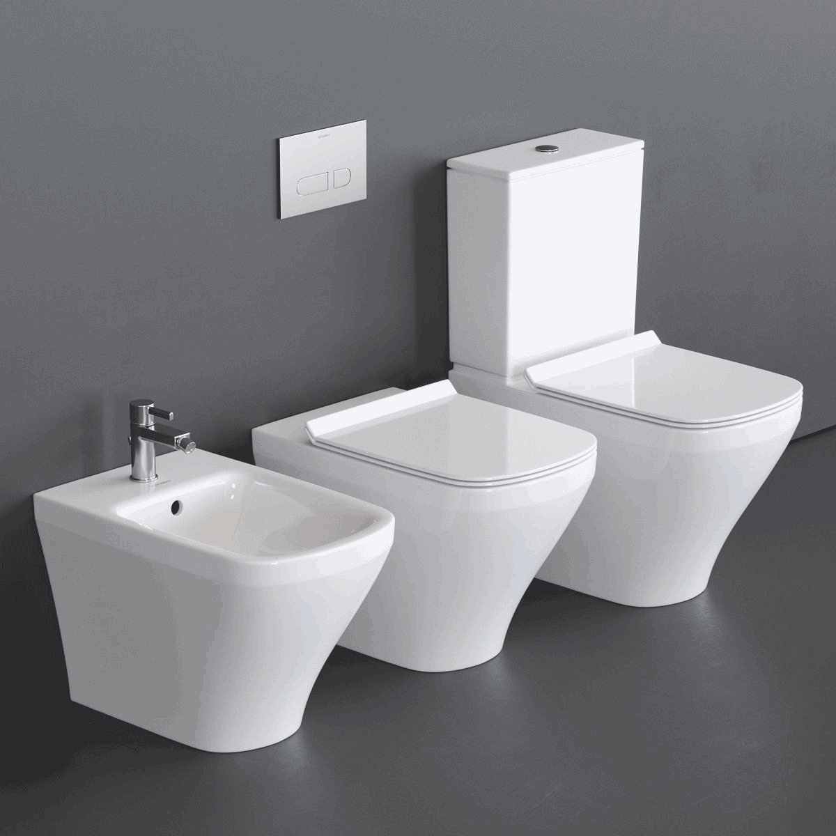 Bồn cầu hiệu Duravit của Đức thiết kế mạnh mẽ