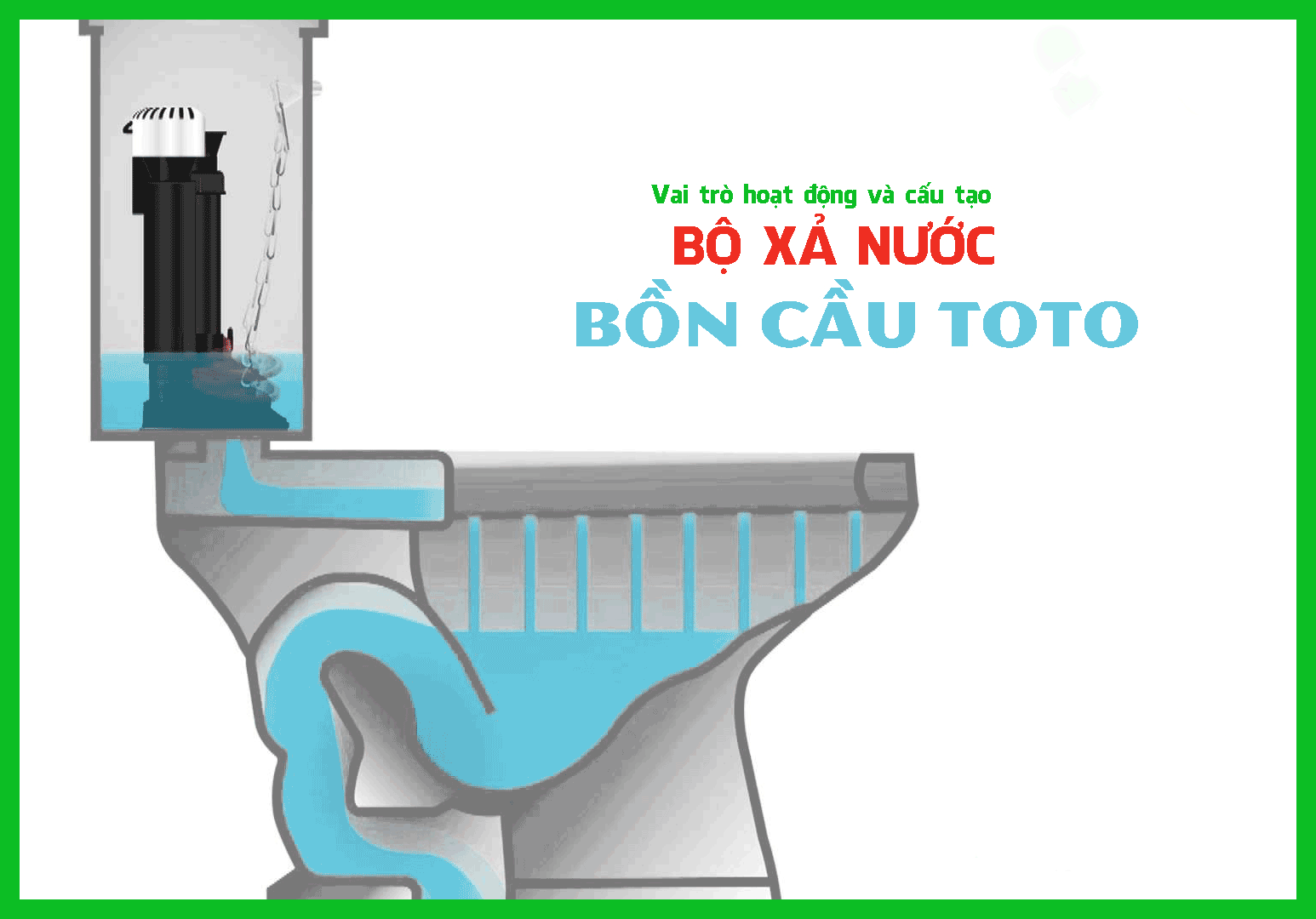 Vai trò hoạt động và cấu tạo bộ xả nước bồn cầu Toto 