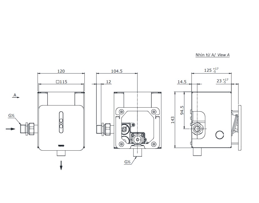 Van xả tiểu TOTO DUE126UK HS376TT