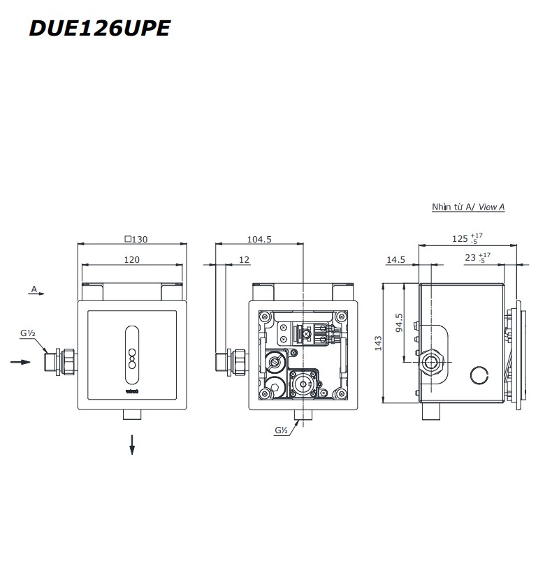 Van xả tiểu TOTO DUE126UPE HS376TT