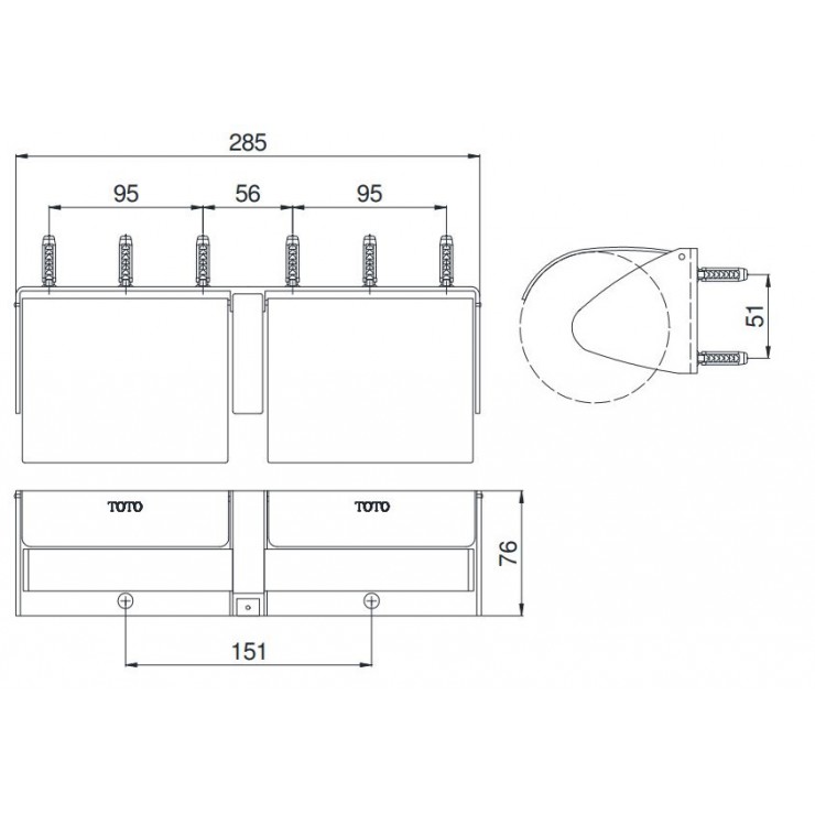 Lô giấy vệ sinh đôi TOTO GS714W