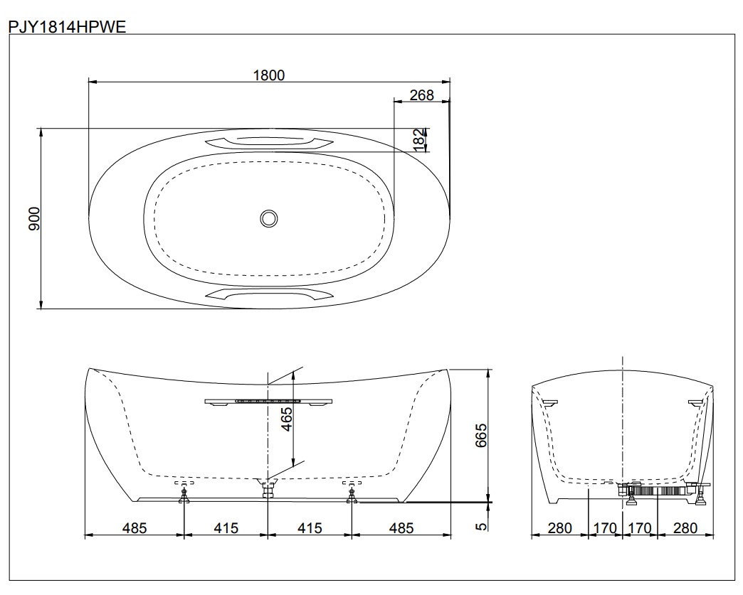 Bồn Tắm TOTO PJY1814HPWE#MW