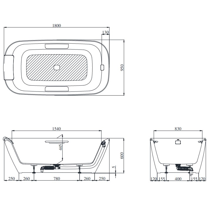 Bồn Tắm TOTO PJY1886HPWMNE#GW