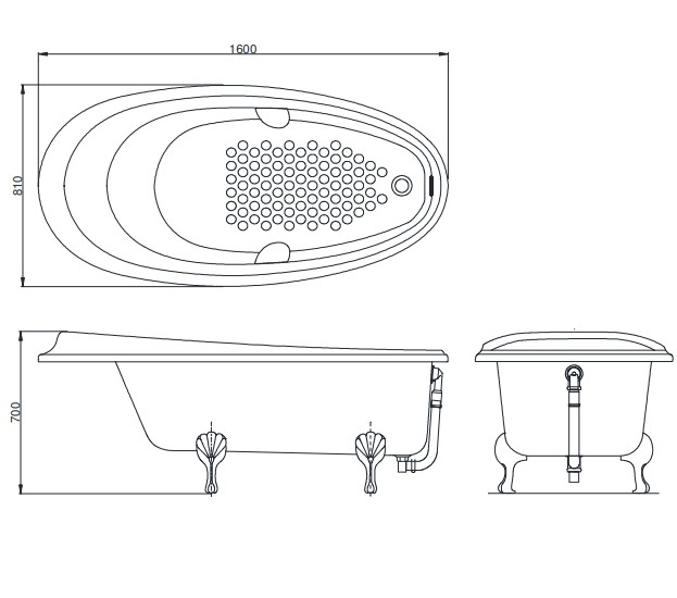 Bồn Tắm Ngọc Trai 1m6 TOTO PPY1610HIPTV14E#S
