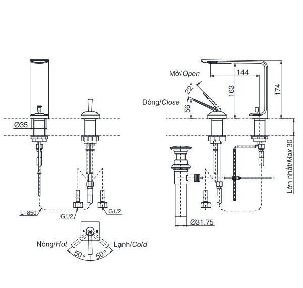 voi-lavabo-gat-gu-nong-lanh-zl-toto-tlp02304b