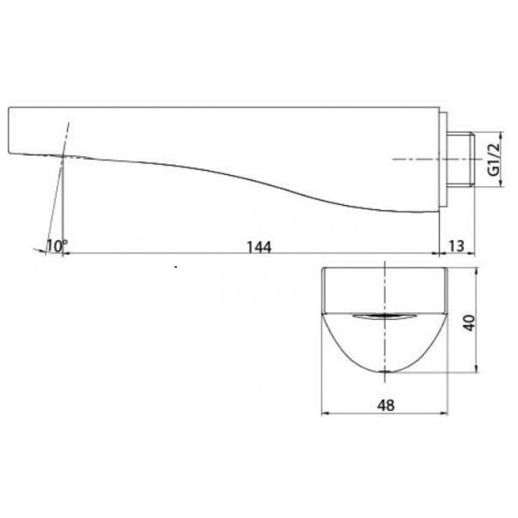 Bản vẽ ký thuật xả bồn gắn tường TOTO TTBR102