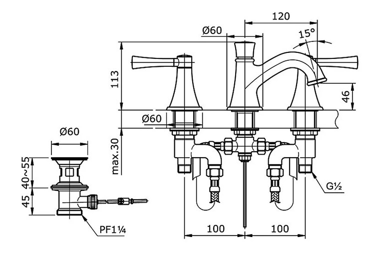 Vòi lavabo nóng lạnh GLORIA TOTO TX103LG