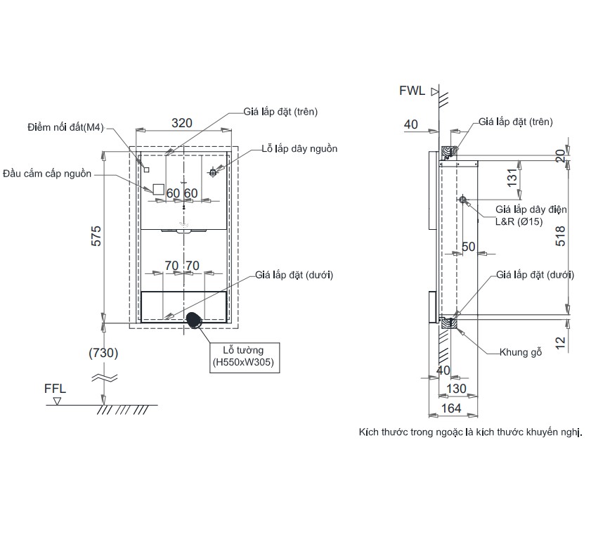 Máy sấy tay âm tường TOTO TYC602 có khay hứng nước