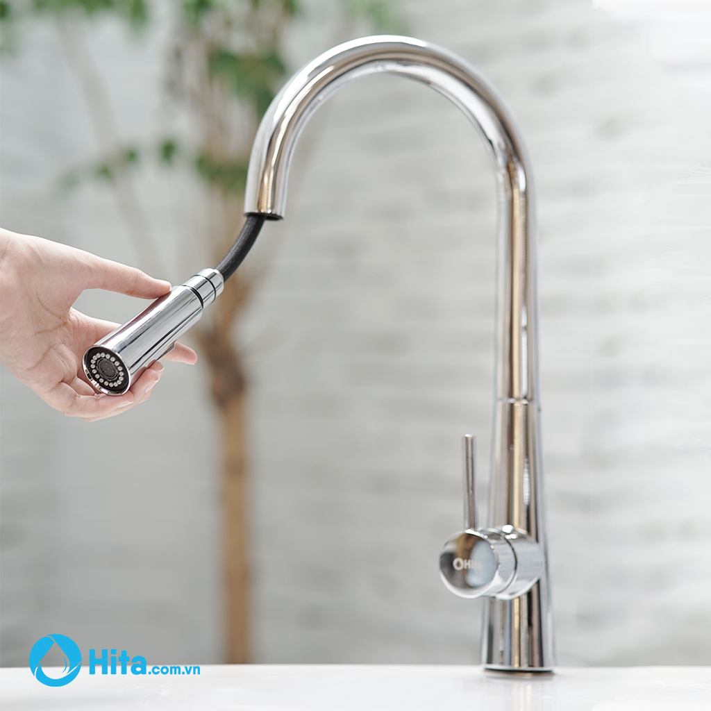 Vòi bếp dây rút nóng lạnh HITA HKS105