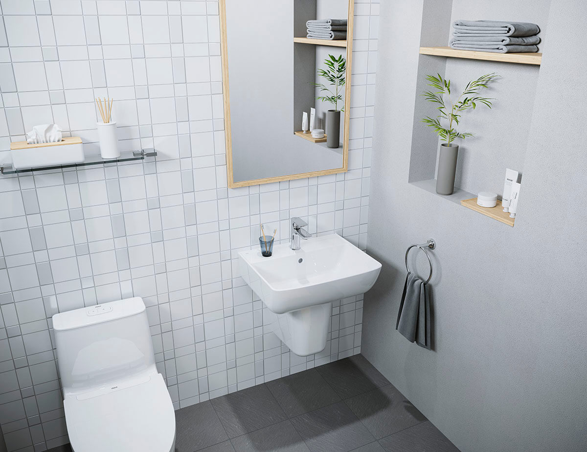 Chậu rửa lavabo treo tường INAX AL-312V (AL312V) (AL-312VFC) men Aqua Ceramic