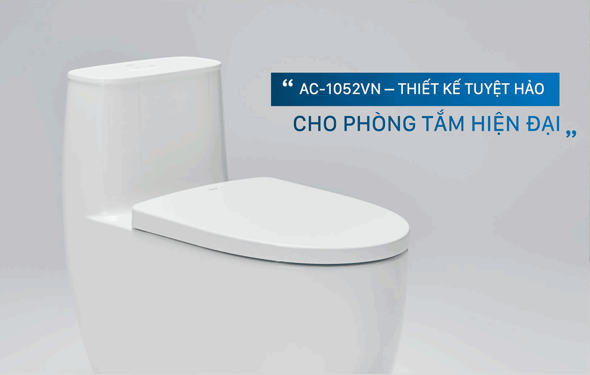 Bồn cầu 1 khối INAX AC-1052VN (AC1052VN) nắp đóng êm