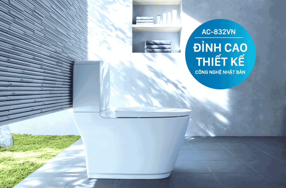 Bồn cầu INAX 2 khối AC-832VN đỉnh cao thiết kế