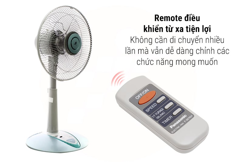 Quạt đứng 5 cánh Panasonic có remote F-307KHB điều khiển từ xa