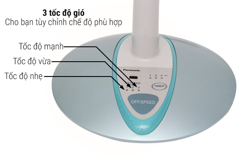 Quạt đứng 5 cánh Panasonic có remote F-307KHB 3 tốc độ gió tói ưu