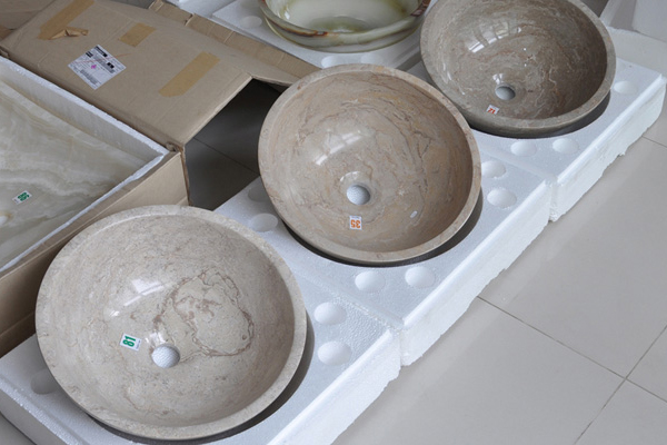 Chậu lavabo đặt bàn Kanly đá Marble tự nhiên MAR11N