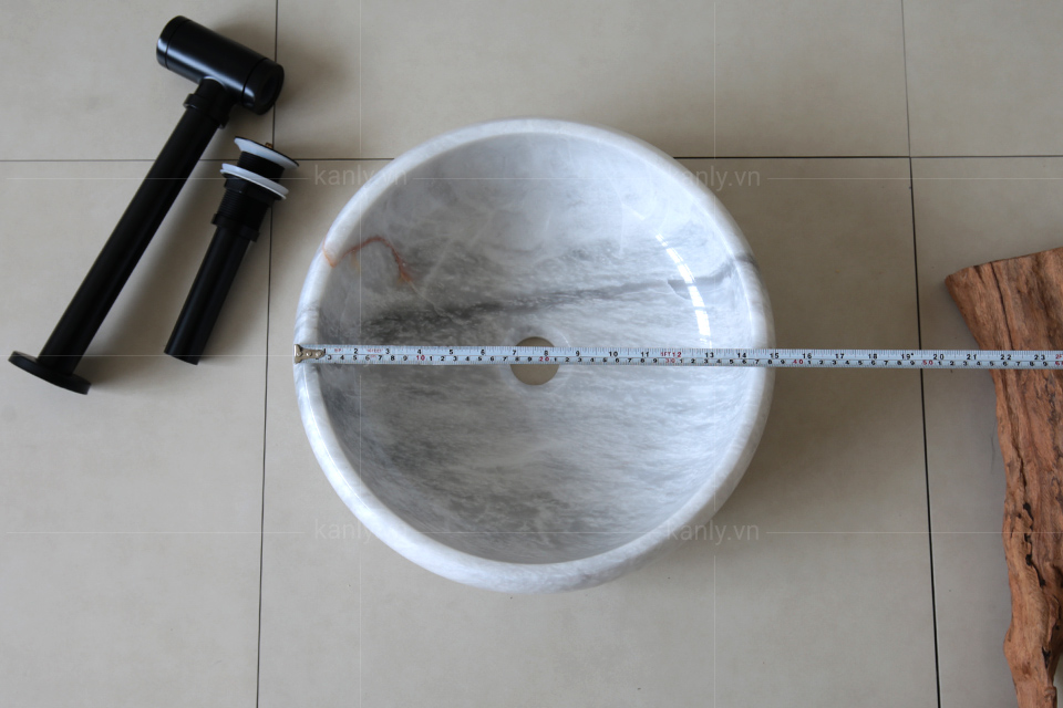 Chậu lavabo đặt bàn Kanly đá Marble tự nhiên MAR123N