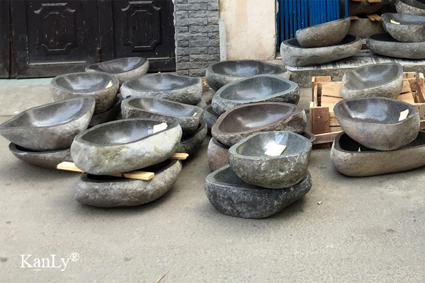 Chậu lavabo đặt bàn Kanly đá cuội MAR15i