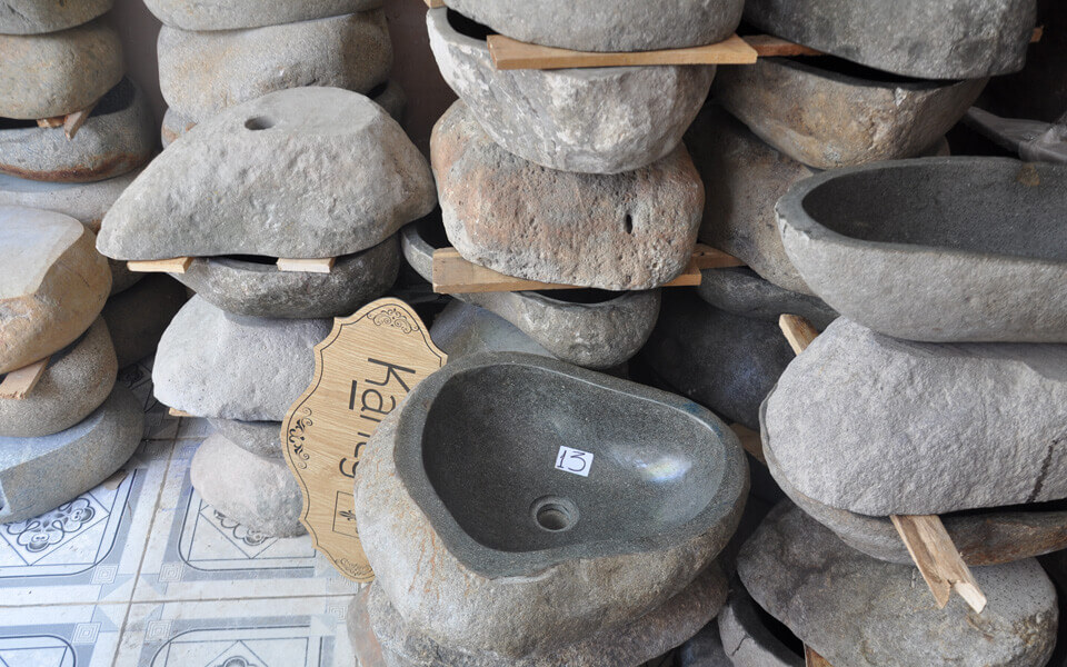 Chậu lavabo đặt bàn Kanly đá cuội MAR15i