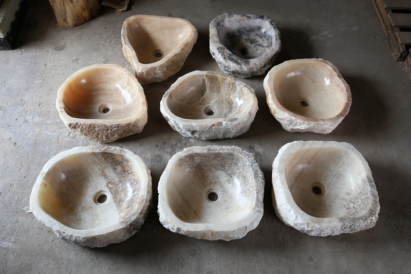 Chậu lavabo đặt bàn Kanly bằng đá ONYX ONY51i