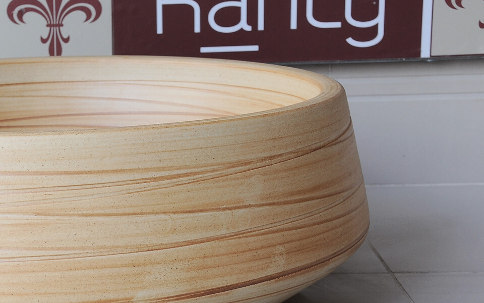 Chậu rửa mặt lavabo sứ hoa văn Kanly SU008